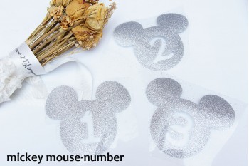 Iron-on transfer, number-Mickey Mouse